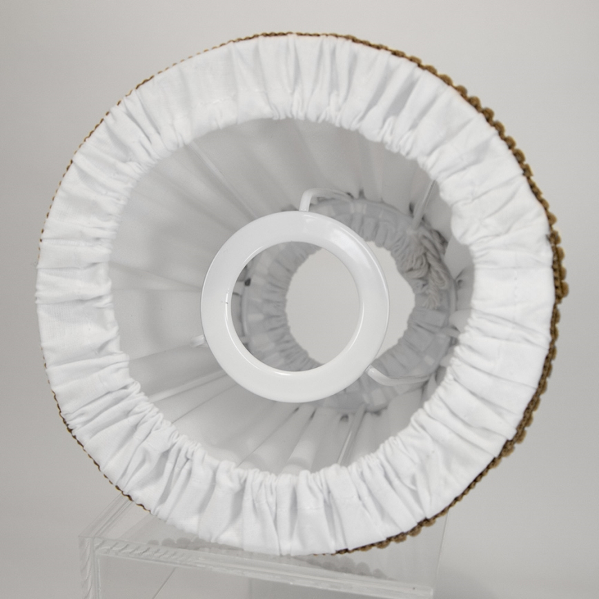 Duolla - Абажур для настільної та підлогової лампи E27 діаметром 15 см білий/коричневий