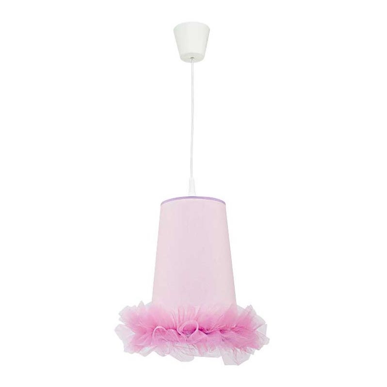 Duolla - Детская подвесная люстра BALLET 1xE27/40W/230V диаметр 21 см розовый