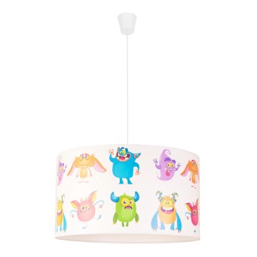 Duolla - Детская подвесная люстра PRINT M 1xE27/40W/230V диаметр 35 см тролли