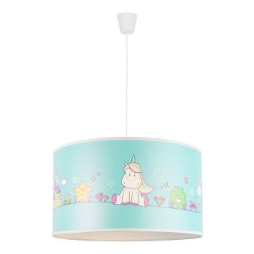 Duolla - Детская подвесная люстра UNICORN 1xE27/15W/230V диаметр 35 см