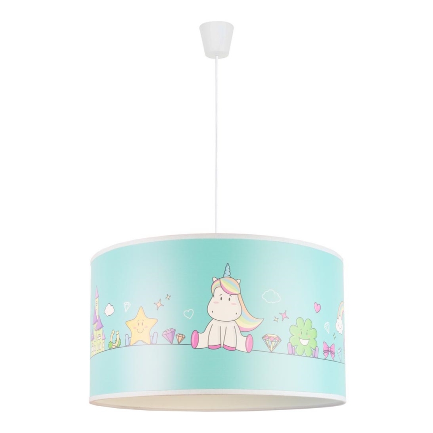 Duolla - Детская подвесная люстра UNICORN 1xE27/15W/230V диаметр 35 см