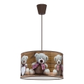 Duolla - Дитяча підвісна люстра BEARS 1xE27/40W/230V діаметр 35 см