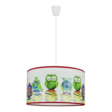 Duolla - Дитяча підвісна люстра OWL 1xE27/15W/230V діаметр 35 см