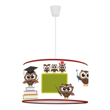 Duolla - Дитяча підвісна люстра OWLS MULTI 1xE27/15W/230V діаметр 35 см
