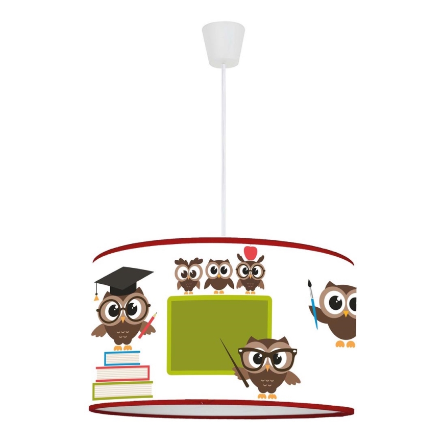 Duolla - Дитяча підвісна люстра OWLS MULTI 1xE27/15W/230V діаметр 35 см