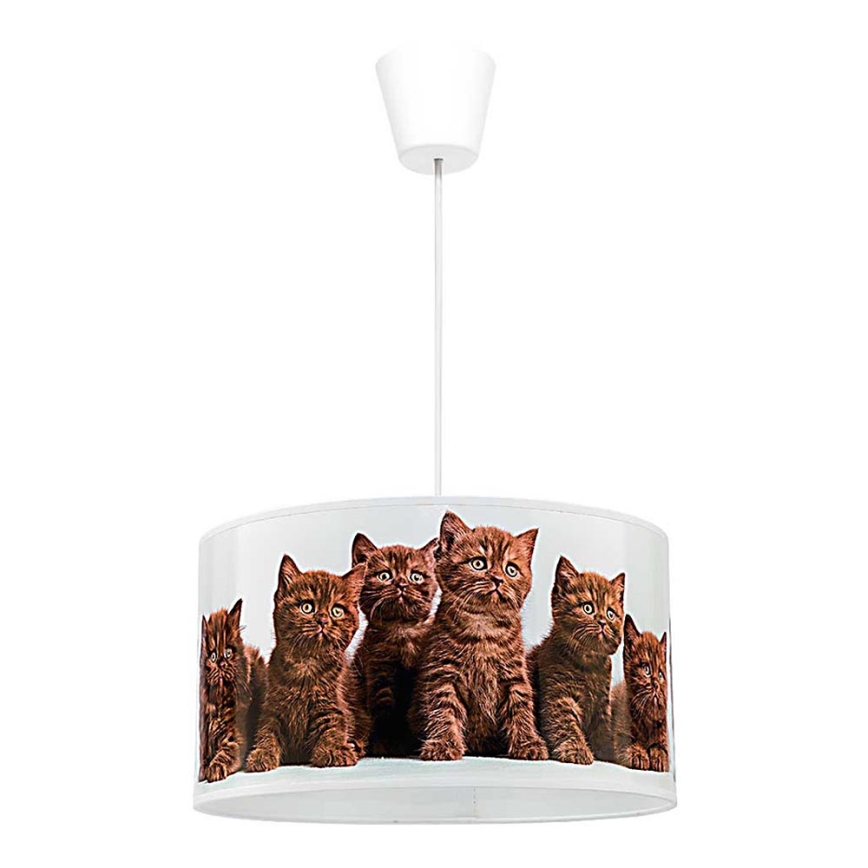 Duolla - Дитяча підвісна люстра CATS 1xE27/40W/230V діаметр 35 см
