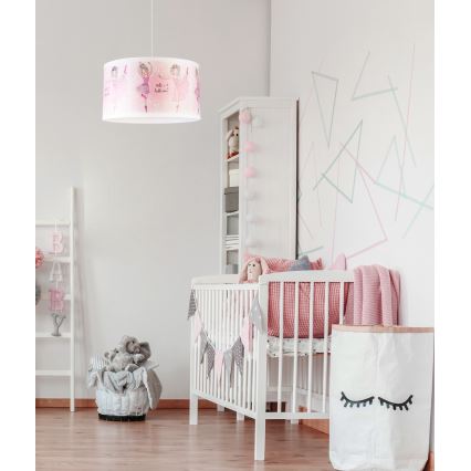 Duolla - Дитяча підвісна люстра PRINT M 1xE27/40W/230V діаметр 35 см балерини