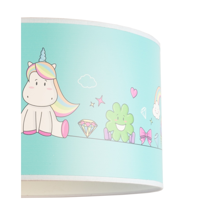 Duolla - Дитяча підвісна люстра UNICORN 1xE27/15W/230V діаметр 35 см