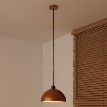 Duolla - Люстра на тросе IRONLINE 1xE27/15W/230V диаметр 27 см медная/чёрная