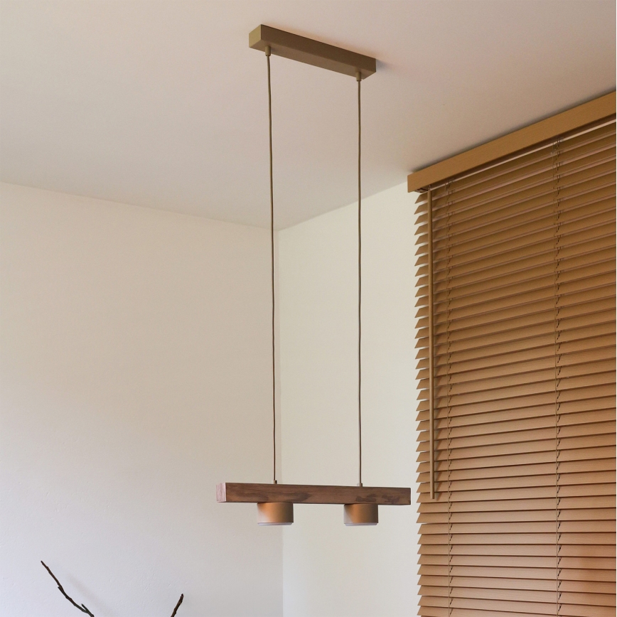 Duolla - Люстра на тросе IRONLINE 2xGX53/3W/230V, сосна/дуб/бежевый