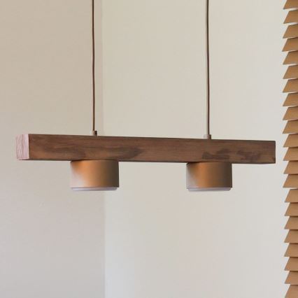 Duolla - Люстра на тросе IRONLINE 2xGX53/3W/230V, сосна/дуб/бежевый