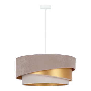 Duolla - Люстра на тросе KOBO 1xE27/15W/230V диам. 45 см бежевый/золотой/кремовый