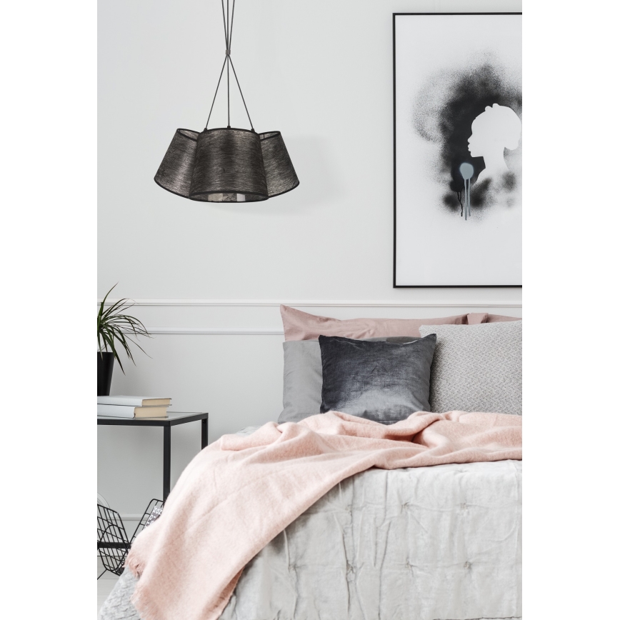 Duolla - Люстра на тросе ROSSA 3xE27/40W/230V черная