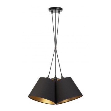 Duolla - Люстра на тросе TWIGGY 3xE27/40W/230V диам. 45 см черная