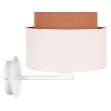 Duolla - Настенная лампа BOHO 1xE27/15W/230V бежевая/белая/коричневая