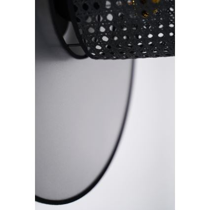 Duolla - Настенный светильник TOKYO RATTAN 1xE27/15W/230V диаметр 50 см серебристый/черный