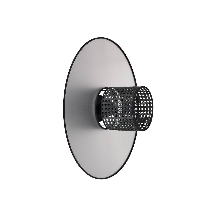 Duolla - Настенный светильник TOKYO RATTAN 1xE27/15W/230V диаметр 50 см серебристый/черный