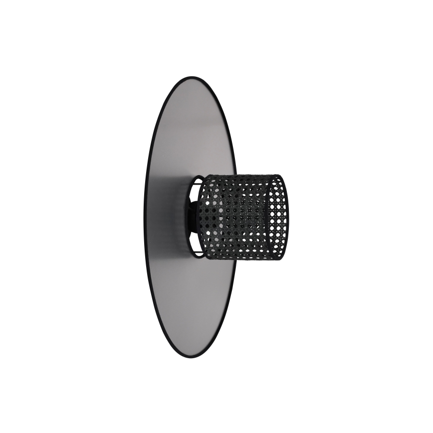Duolla - Настенный светильник TOKYO RATTAN 1xE27/15W/230V диаметр 50 см серебристый/черный