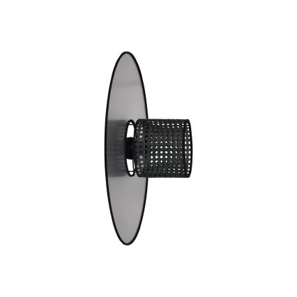 Duolla - Настенный светильник TOKYO RATTAN 1xE27/15W/230V диаметр 50 см серебристый/черный