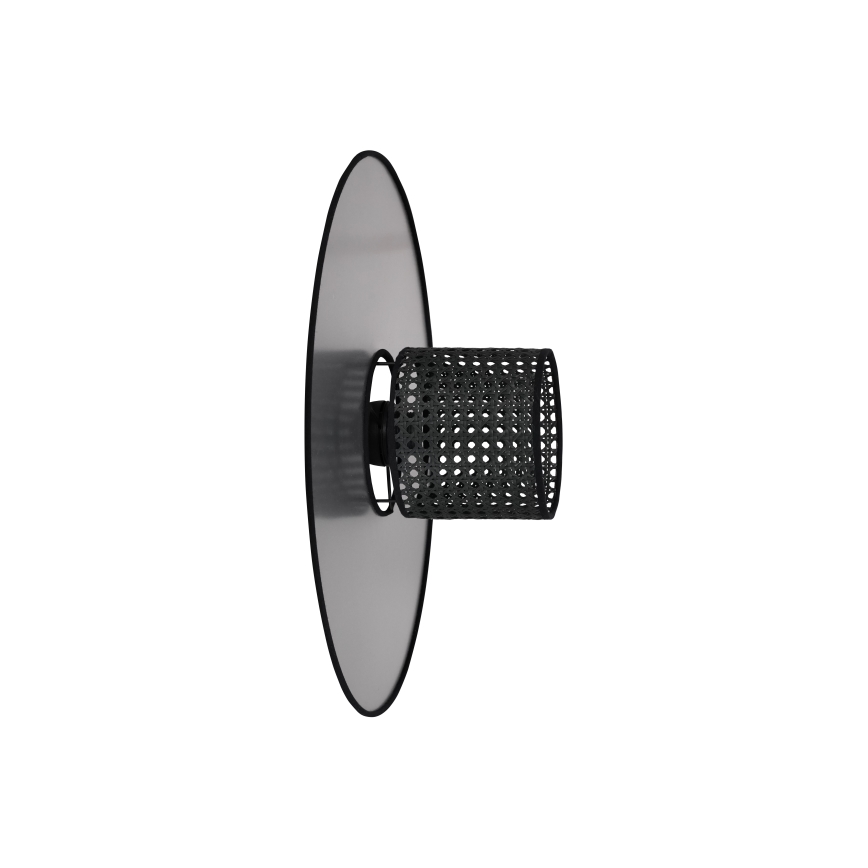 Duolla - Настенный светильник TOKYO RATTAN 1xE27/15W/230V диаметр 50 см серебристый/черный