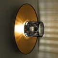 Duolla - Настенный светильник TOKYO RATTAN 1xE27/15W/230V диаметр 50 см золотистый/черный