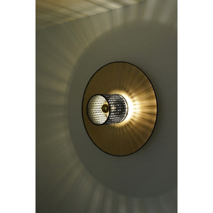 Duolla - Настенный светильник TOKYO RATTAN 1xE27/15W/230V диаметр 50 см золотистый/черный