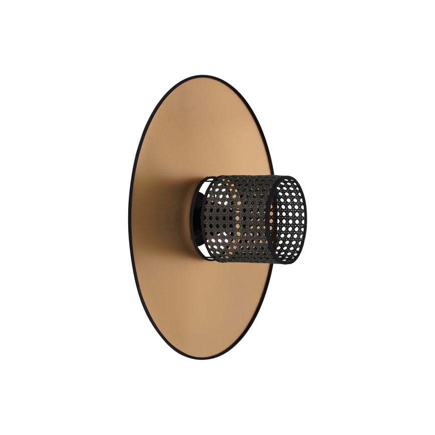 Duolla - Настенный светильник TOKYO RATTAN 1xE27/15W/230V диаметр 50 см золотистый/черный