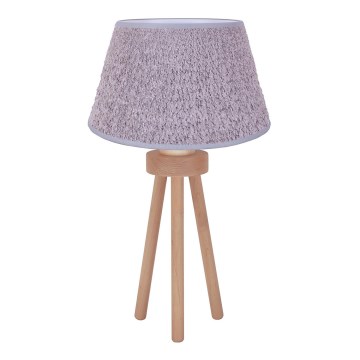 Duolla - Настільна лампа BOUCLE 1xE27/15W/230V діаметр 28 см сірий/дерево
