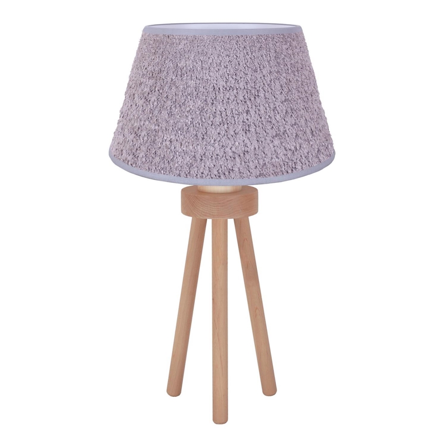 Duolla - Настільна лампа BOUCLE 1xE27/15W/230V діаметр 28 см сірий/дерево