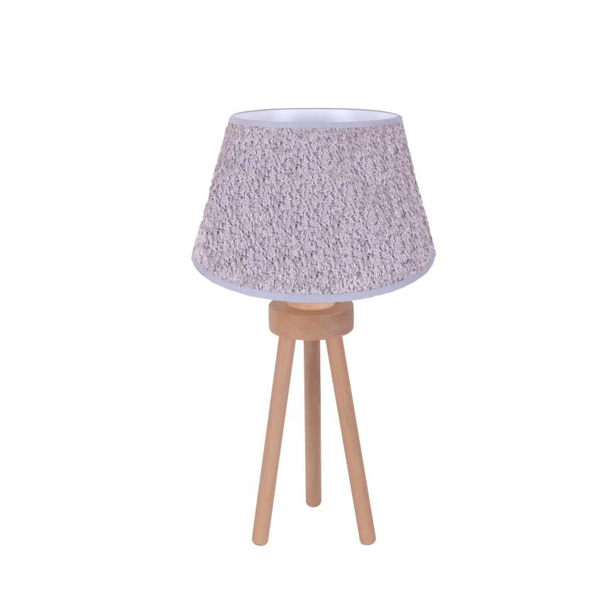 Duolla - Настільна лампа BOUCLE 1xE27/15W/230V діаметр 28 см сірий/дерево