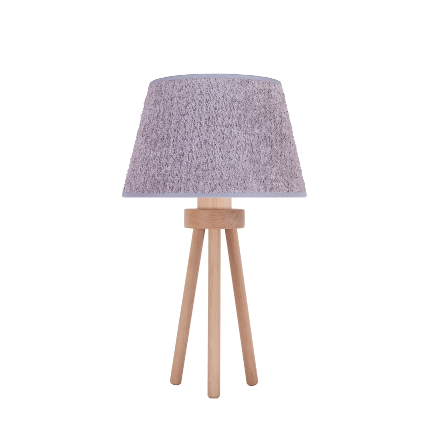 Duolla - Настільна лампа BOUCLE 1xE27/15W/230V діаметр 28 см сірий/дерево