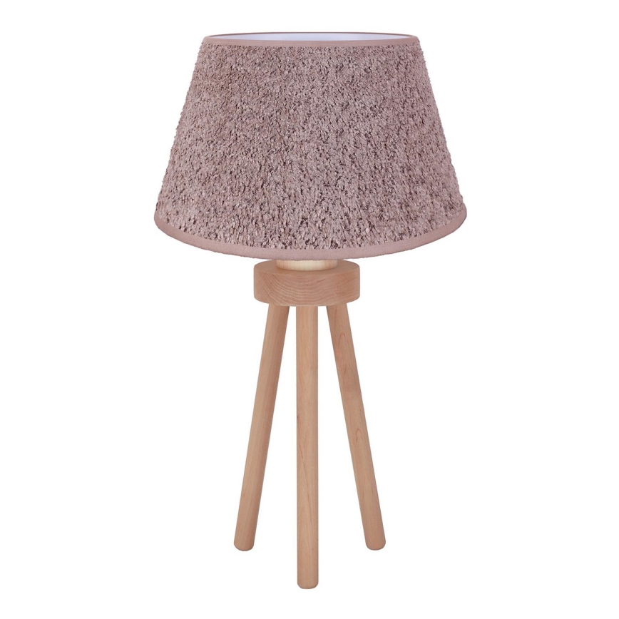 Duolla - Настільна лампа BOUCLE 1xE27/15W/230V діаметр 28 см коричневий/дерево