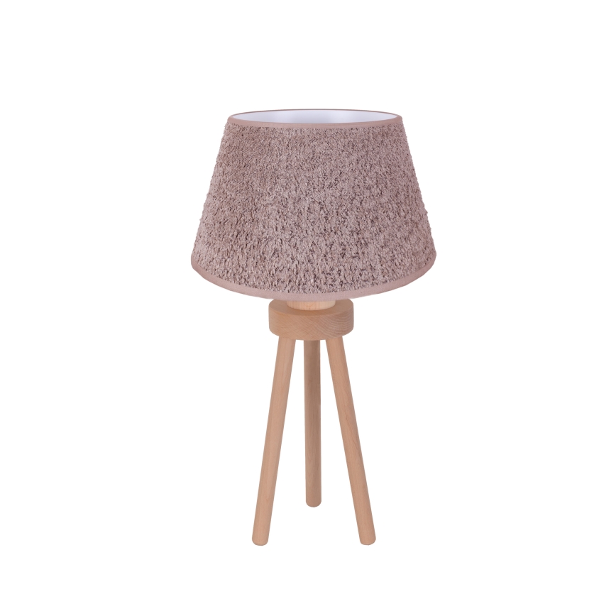 Duolla - Настільна лампа BOUCLE 1xE27/15W/230V діаметр 28 см коричневий/дерево