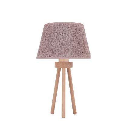Duolla - Настільна лампа BOUCLE 1xE27/15W/230V діаметр 28 см коричневий/дерево