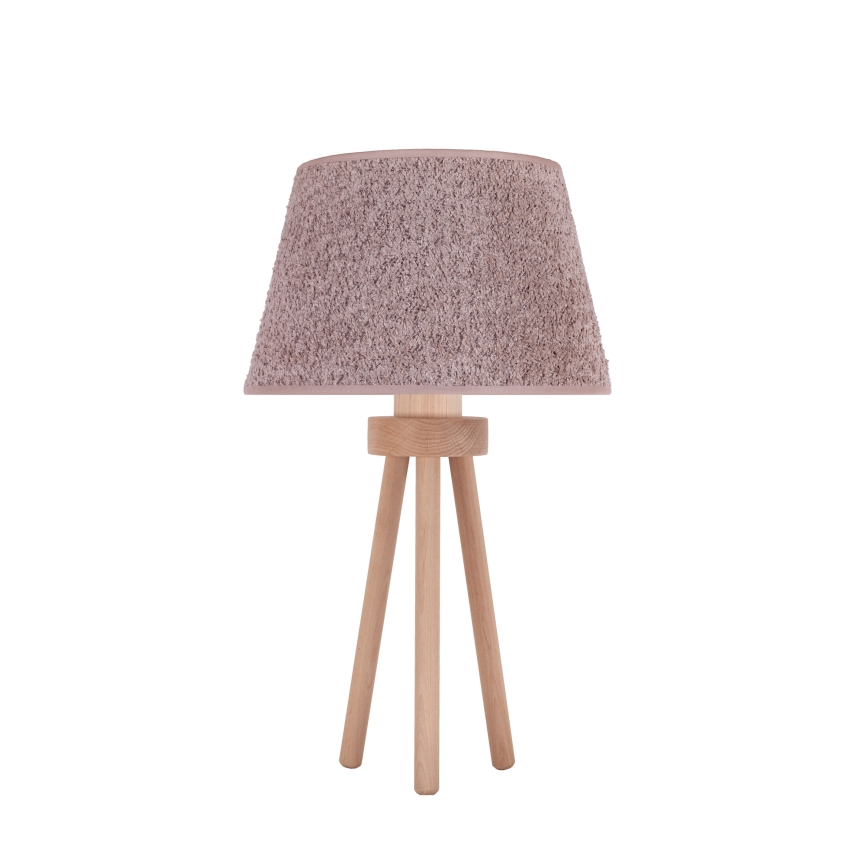 Duolla - Настільна лампа BOUCLE 1xE27/15W/230V діаметр 28 см коричневий/дерево