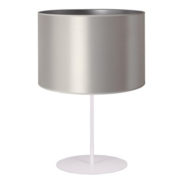 Duolla - Настільна лампа CANNES 1xE14/15W/230V діаметр 20 см срібний/білий