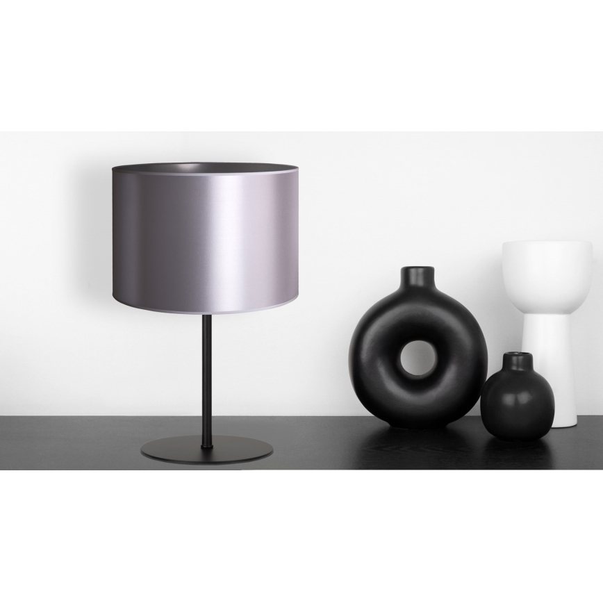 Duolla - Настільна лампа CANNES 1xE14/15W/230V діаметр 20 см срібний/чорний