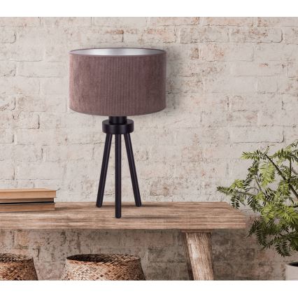 Duolla - Настільна лампа LYON 1xE27/15W/230V діаметр 30 см коричневий