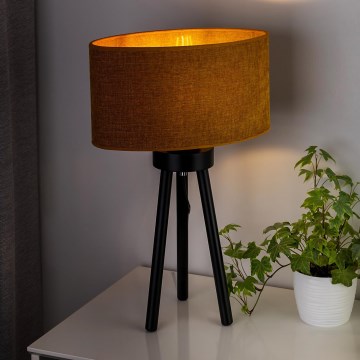 Duolla - Настільна лампа OVAL 1xE27/15W/230V діаметр 30 см коричневий