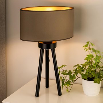 Duolla - Настільна лампа OVAL VEGAN 1xE27/15W/230V діаметр 30 см бежевий