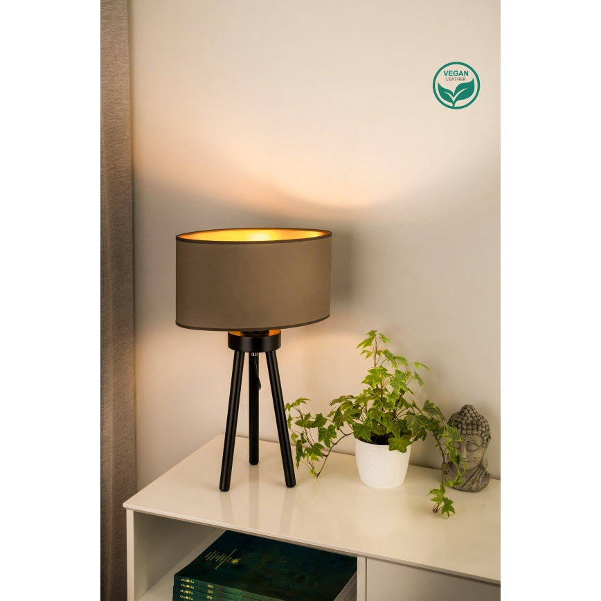 Duolla - Настільна лампа OVAL VEGAN 1xE27/15W/230V діаметр 30 см бежевий