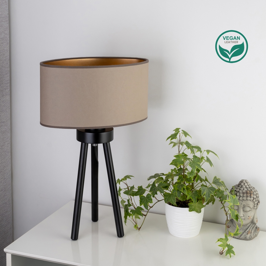 Duolla - Настільна лампа OVAL VEGAN 1xE27/15W/230V діаметр 30 см бежевий