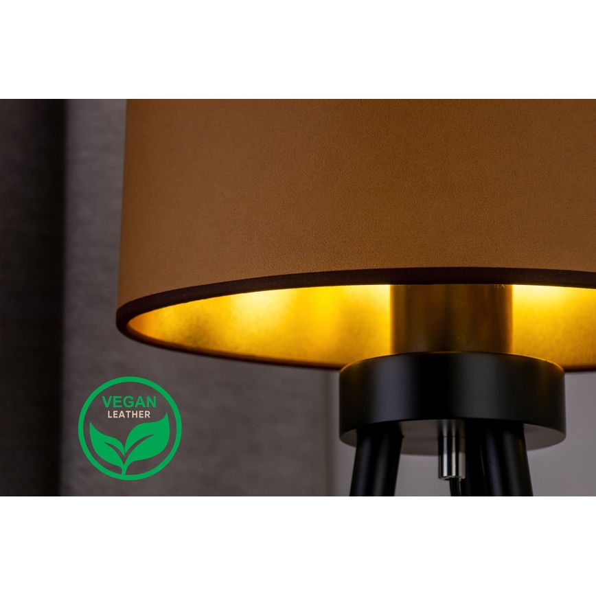 Duolla - Настільна лампа OVAL VEGAN 1xE27/15W/230V діаметр 30 см коричневий