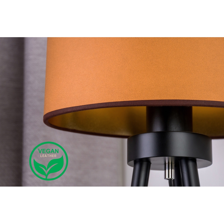 Duolla - Настільна лампа OVAL VEGAN 1xE27/15W/230V діаметр 30 см коричневий