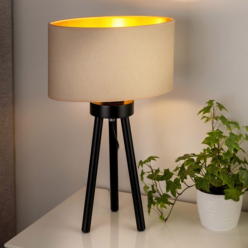 Duolla - Настільна лампа OVAL VEGAN 1xE27/15W/230V діаметр 30 см кремовий
