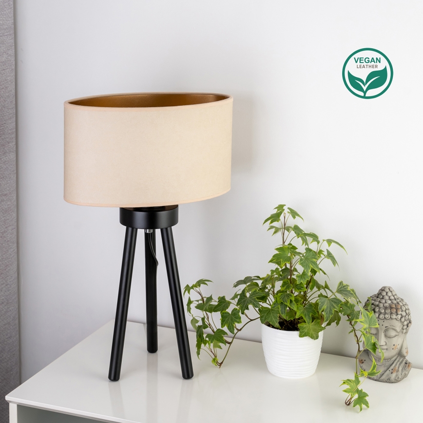 Duolla - Настільна лампа OVAL VEGAN 1xE27/15W/230V діаметр 30 см кремовий