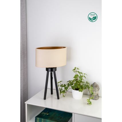 Duolla - Настільна лампа OVAL VEGAN 1xE27/15W/230V діаметр 30 см кремовий