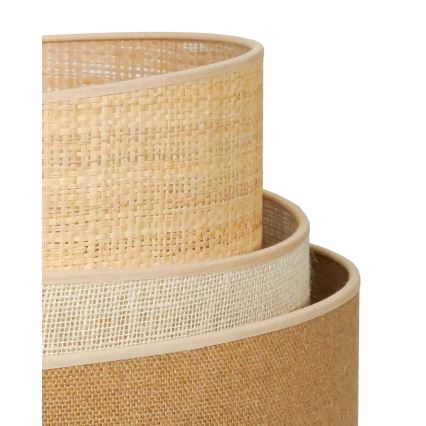 Duolla - Настільна лампа YUTE TRIO 1xE27/15W/230V діаметр 25 см коричневий/сірий/бежевий