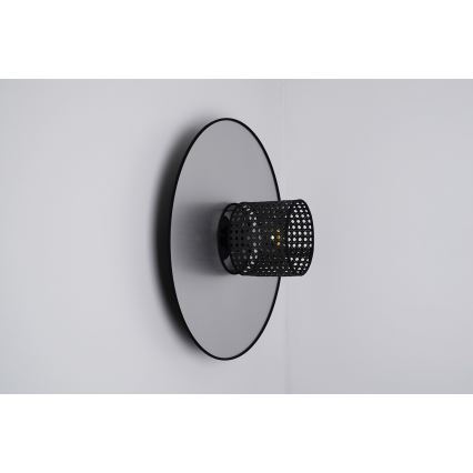 Duolla - Настінний світильник TOKYO RATTAN 1xE27/15W/230V діаметр 50 см срібний/чорний