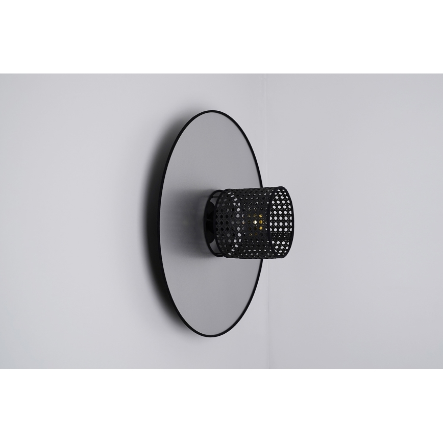 Duolla - Настінний світильник TOKYO RATTAN 1xE27/15W/230V діаметр 50 см срібний/чорний
